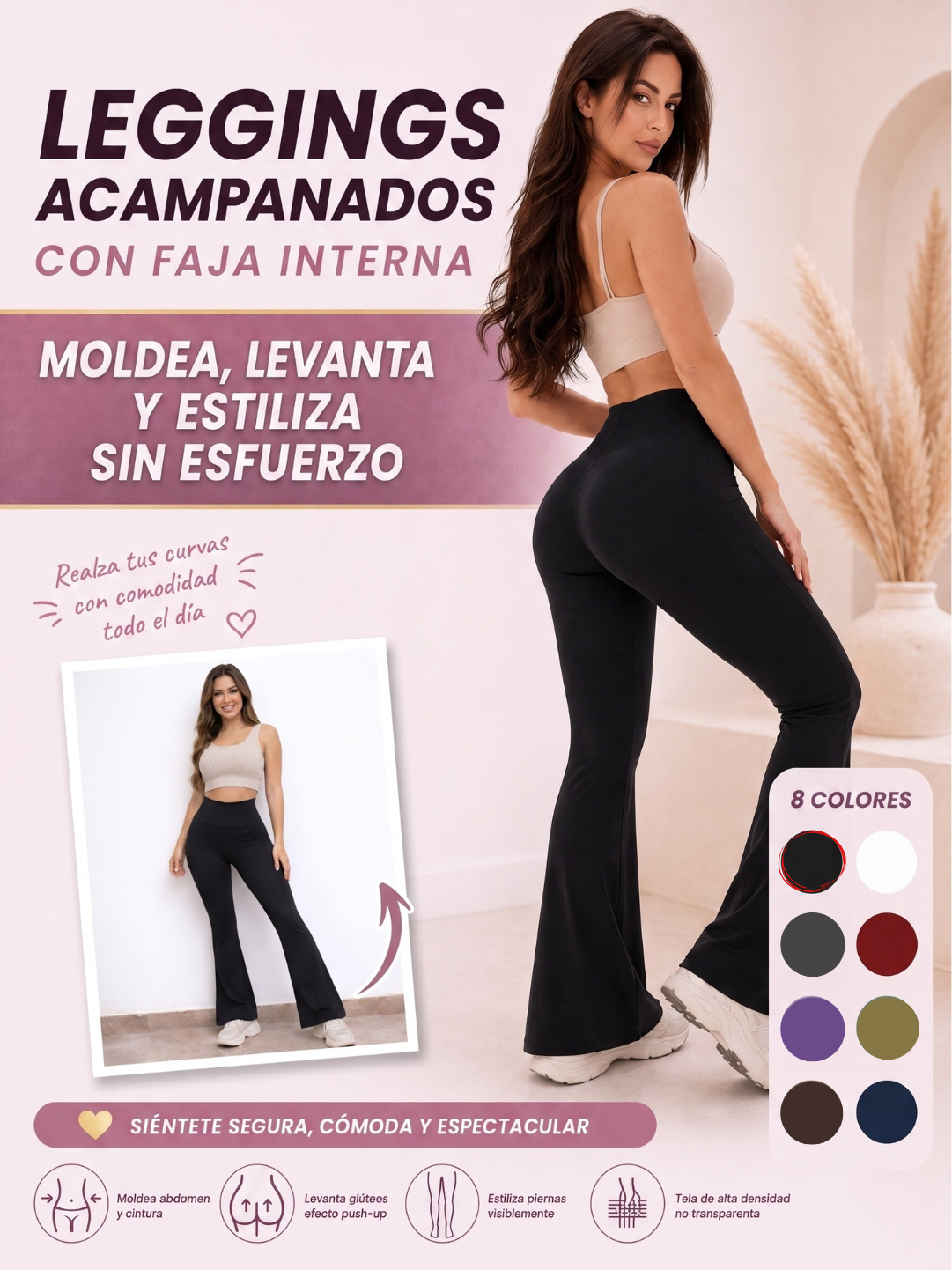 LEGGINGS ACAMPANADOS CON FAJA INTERNA