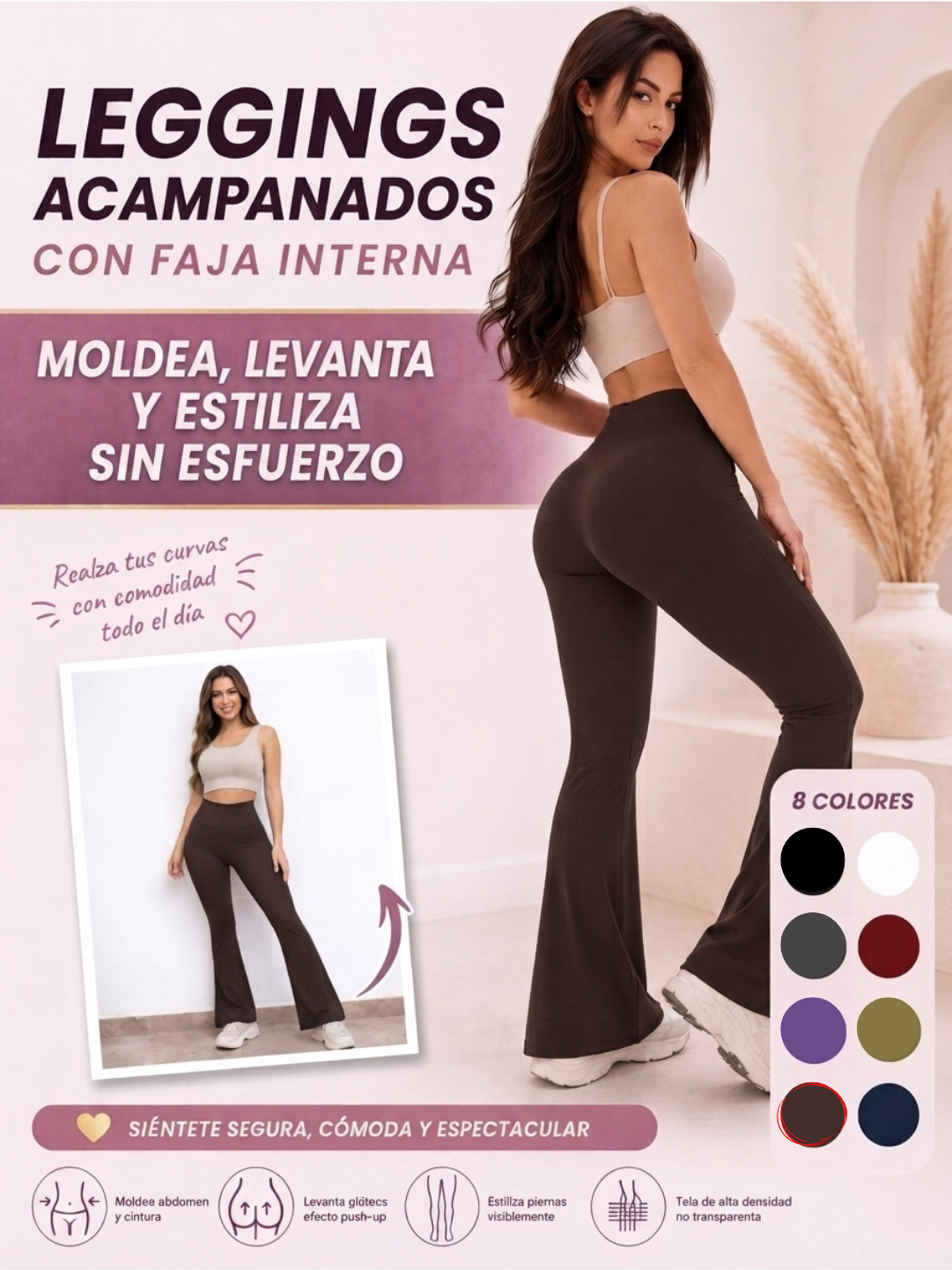 LEGGINGS ACAMPANADOS CON FAJA INTERNA