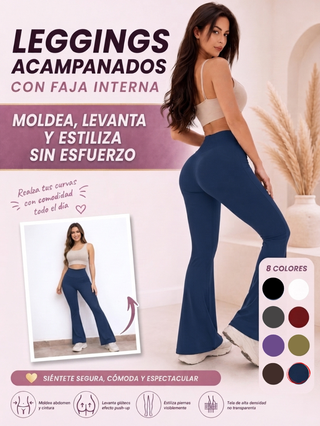 LEGGINGS ACAMPANADOS CON FAJA INTERNA